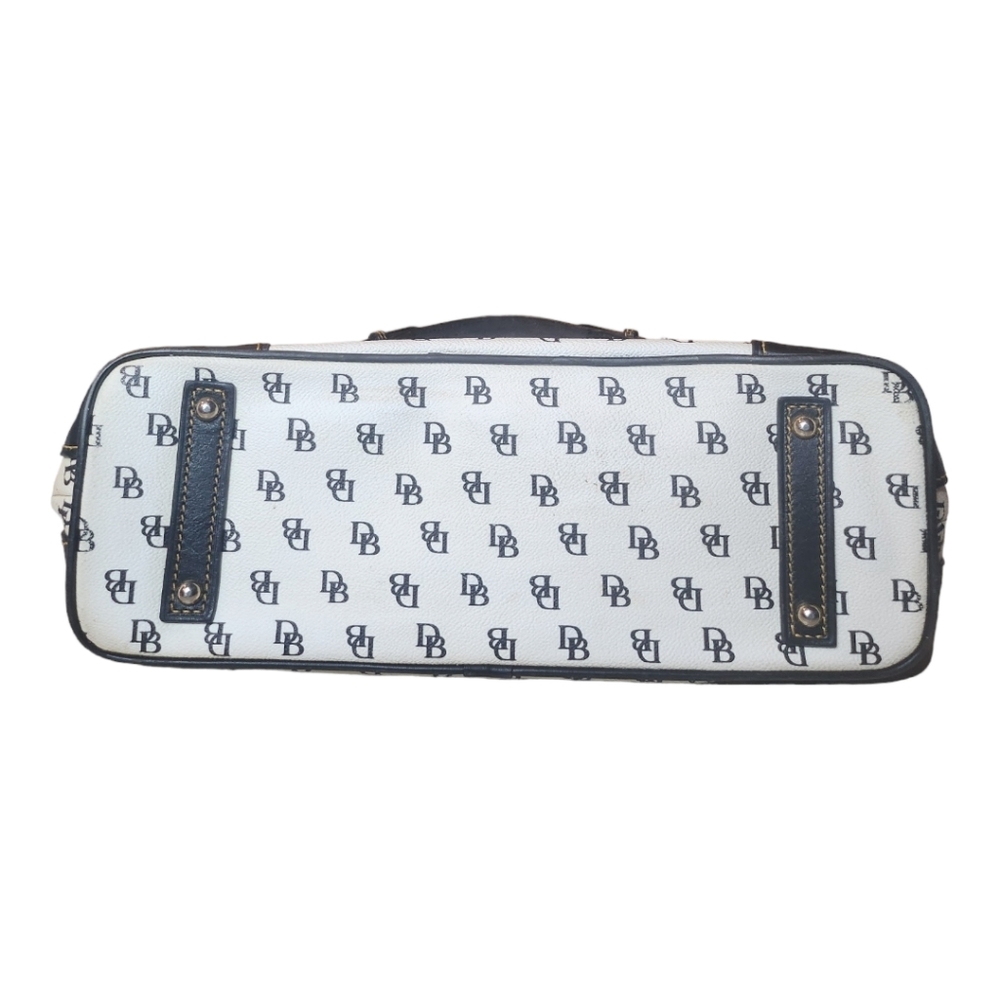 Dooney &  Bourke Signature Monogram Erica Shoulder Hobo Bag Black & White - Picture 10 of 16